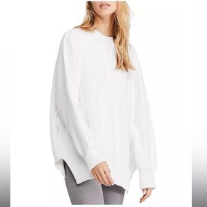Free People Easy Street Tunic Sweater in White